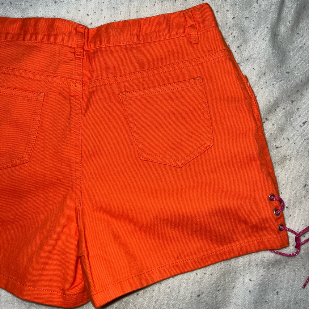 50% OFF SALE ✨ Vintage High Waist Jean Shorts in Orange